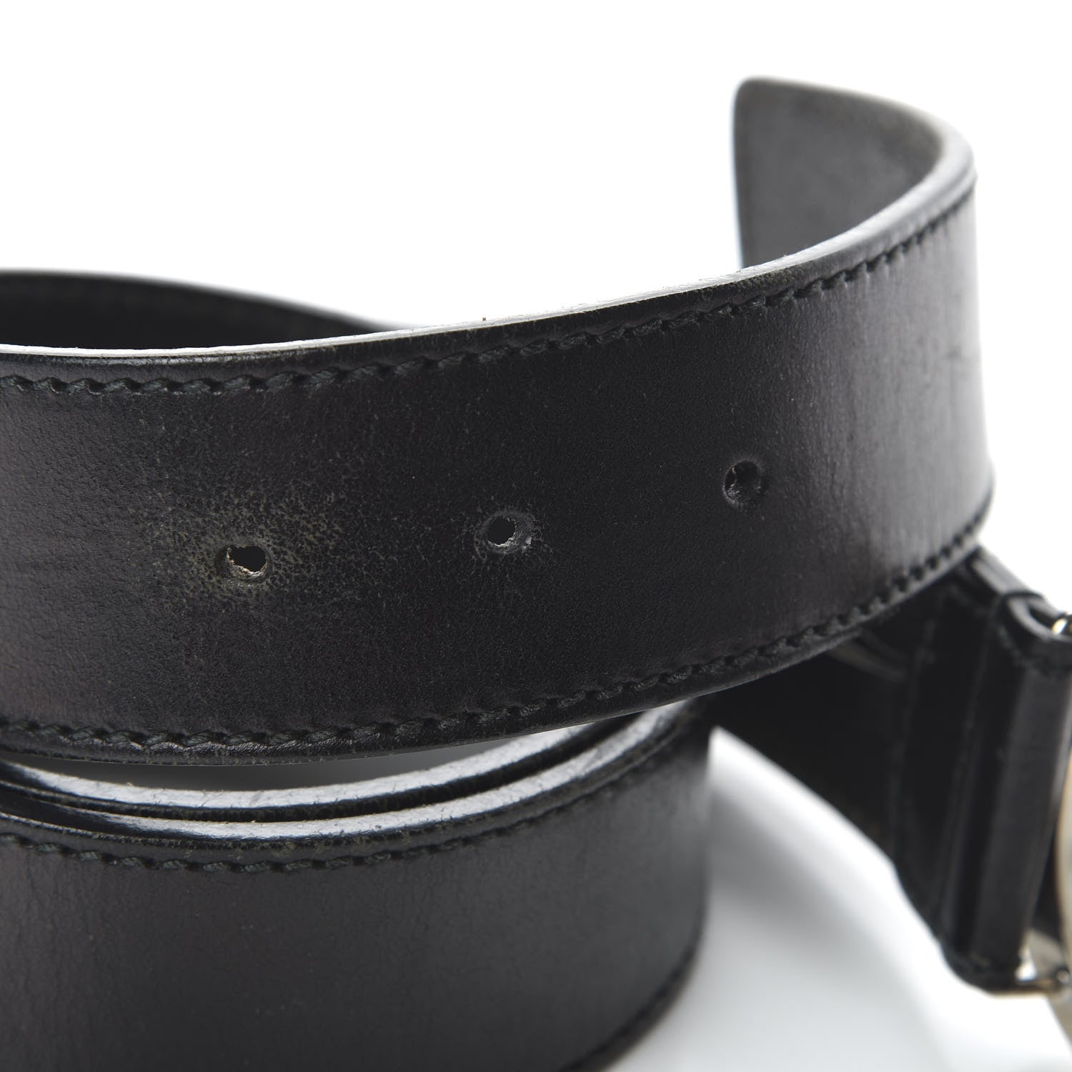 Gucci Calfskin Interlocking G Belt 95 38 Black 4 of 6