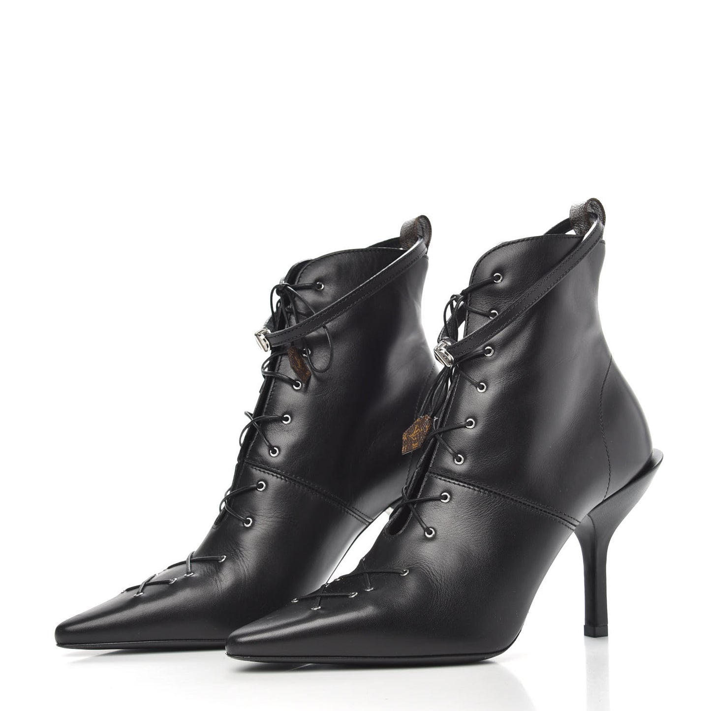 Calfskin Janet Ankle Boots 37 Black
