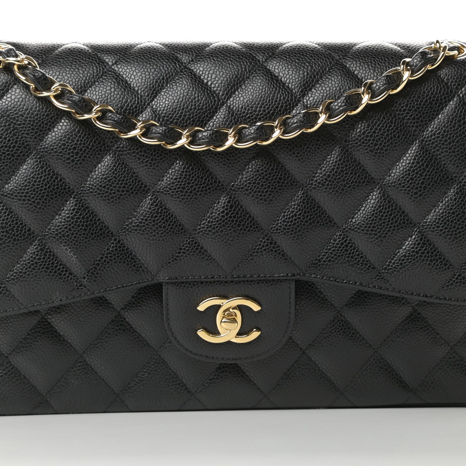 Chanel Caviar Quilted Jumbo Double Flap Black 8 of 11
