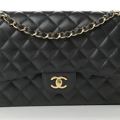 Chanel Caviar Quilted Jumbo Double Flap Black 8 of 11
