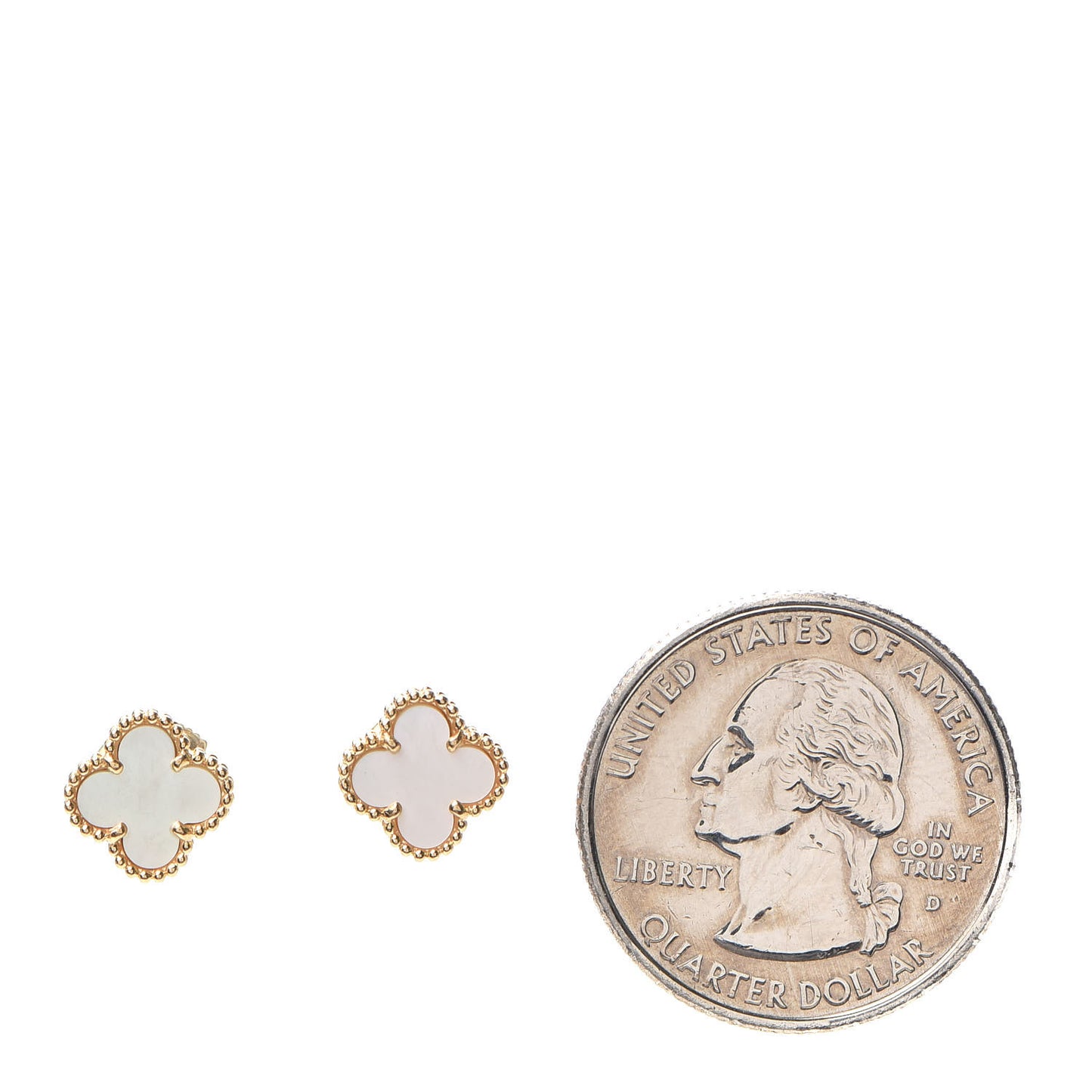 18K Yellow Gold Mother of Pearl Sweet Alhambra Earrings