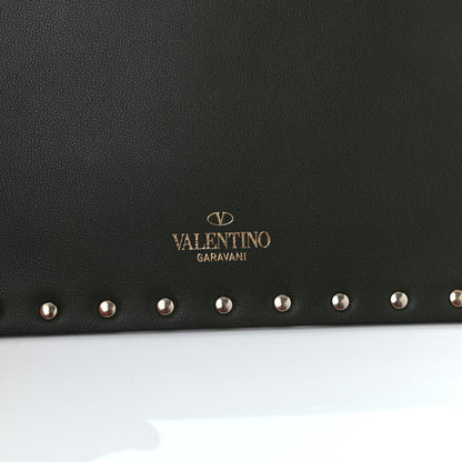 Valentino Garavani Vitello Rockstud Envelope Wristlet Clutch Olive Green 7 of 7
