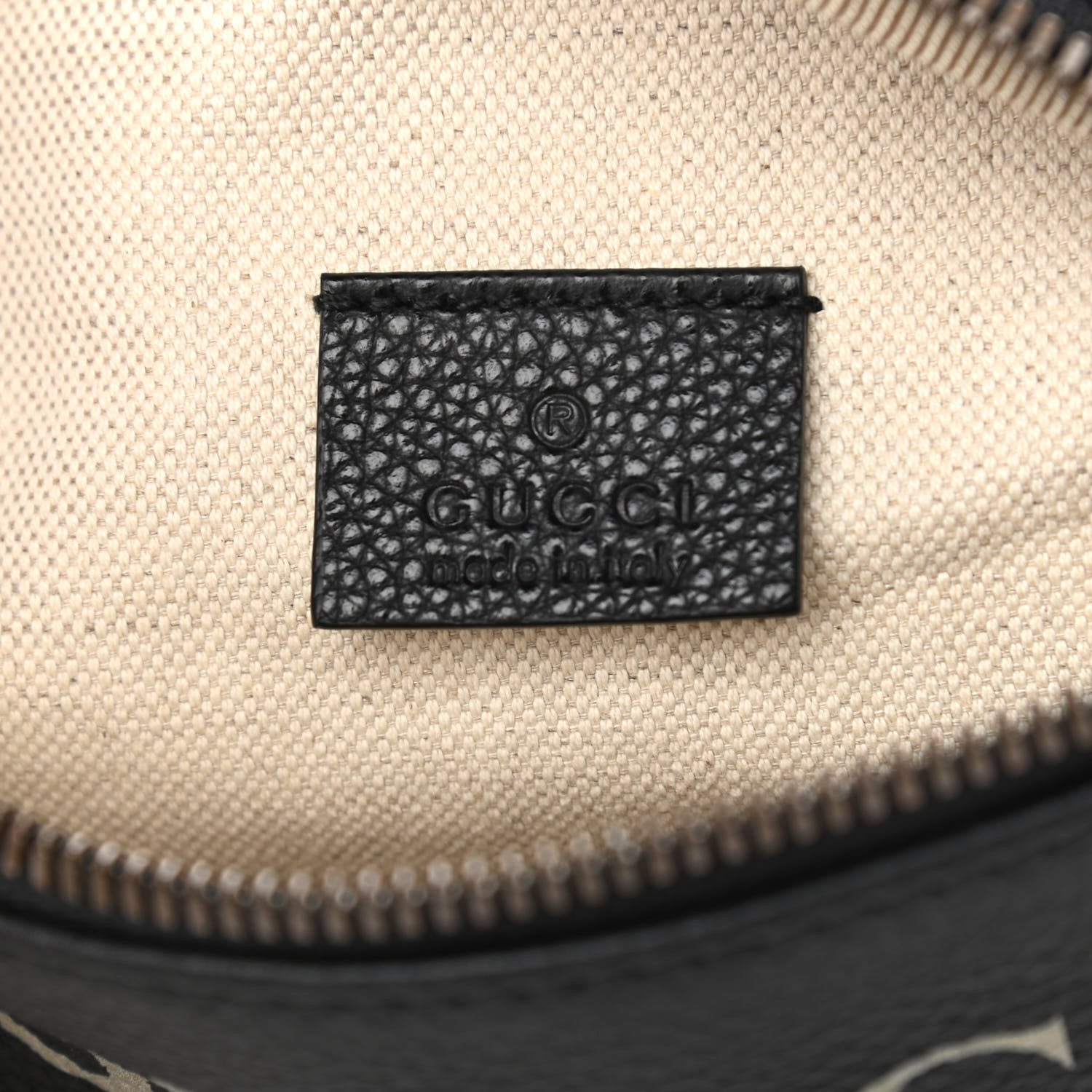 Gucci Grained Calfskin Small Logo Belt Bag Black 6 of 10