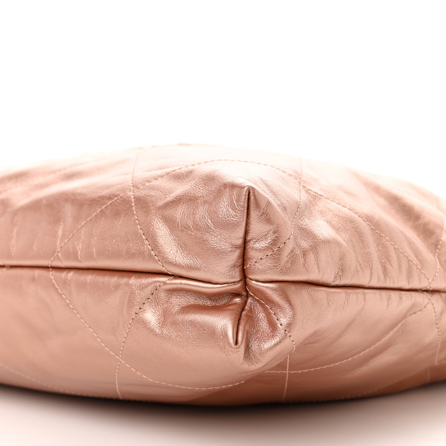 Metallic Calfskin Quilted Chanel 22 Copper