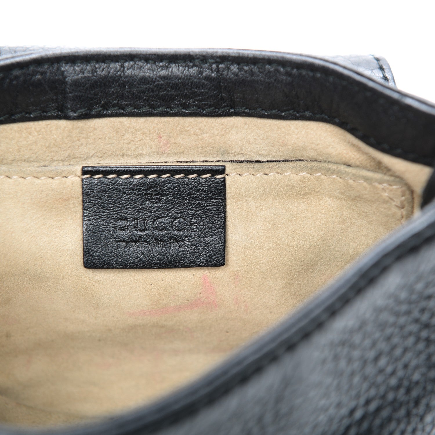Gucci Pebbled Calfskin Small 1973 Chain Shoulder Bag Black 9 of 9