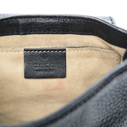 Gucci Pebbled Calfskin Small 1973 Chain Shoulder Bag Black 9 of 9