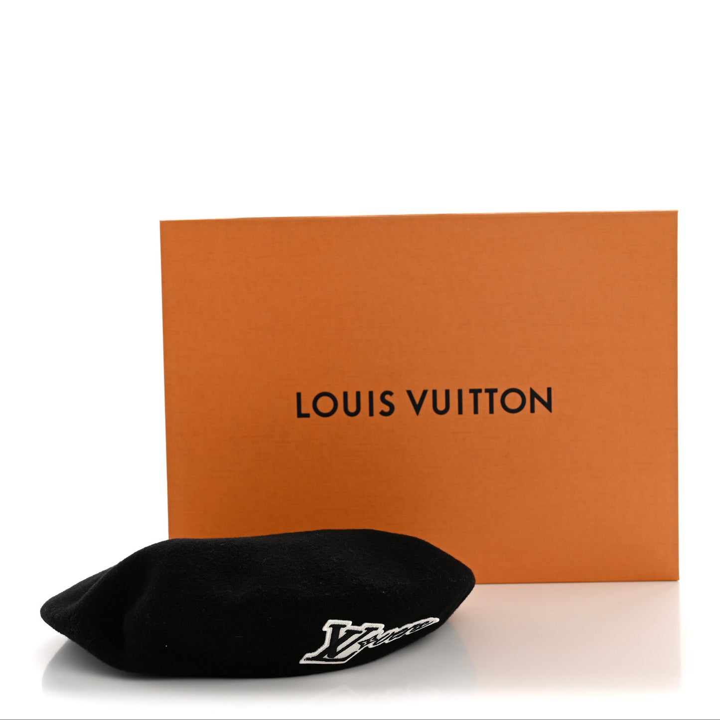 Wool LV Lovers Beret Black