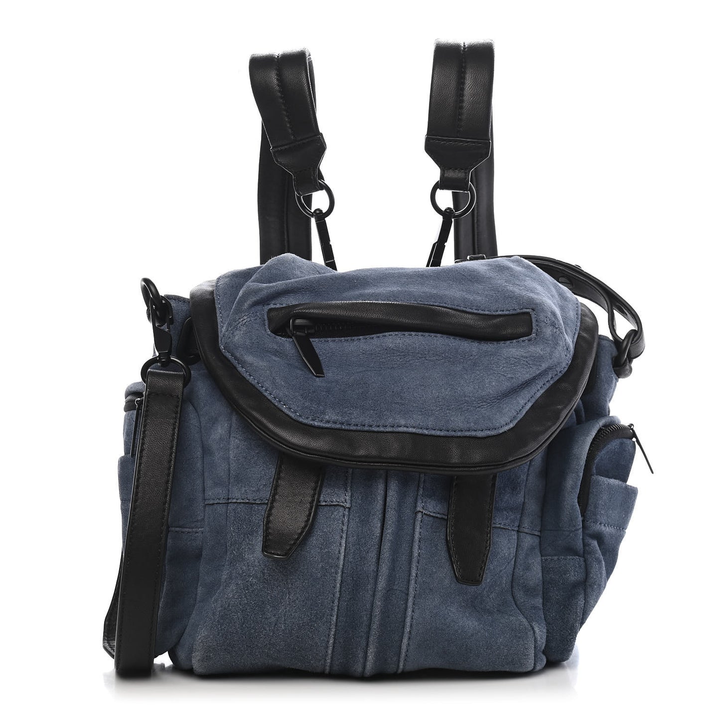 Lambskin Suede Mini Marti Backpack Blue Black