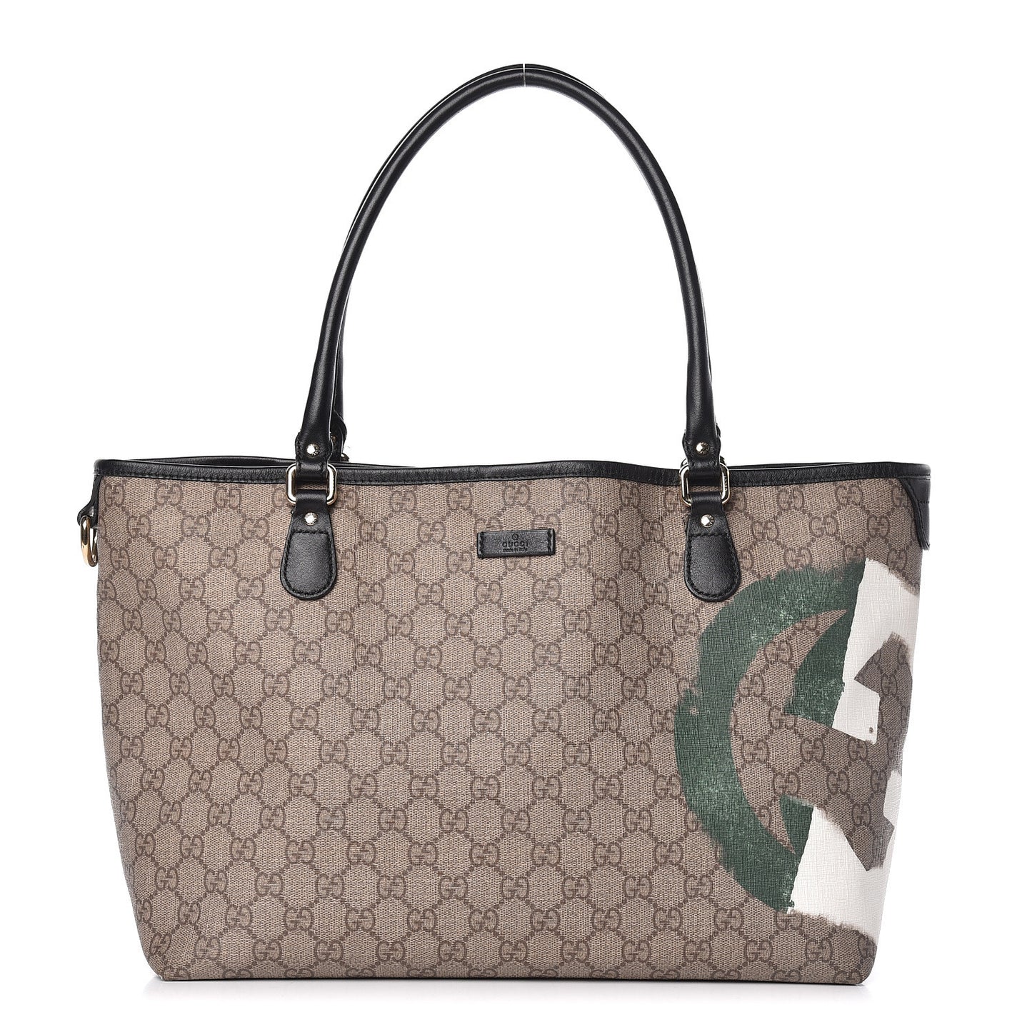 GG Plus Monogram Medium Italy Flag Unicef Tote Green