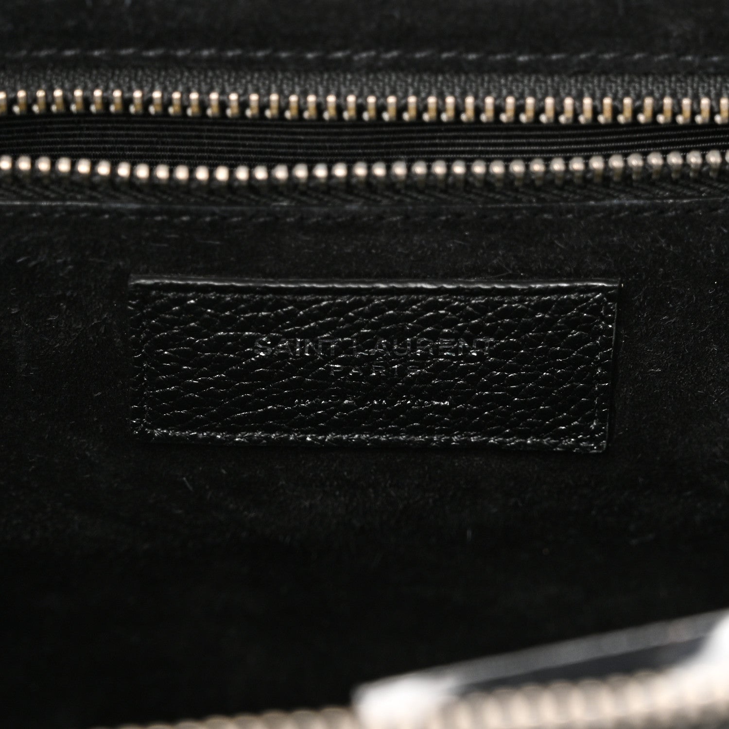 Saint Laurent Grained Calfskin Small Cabas Rive Gauche Black 6 of 9