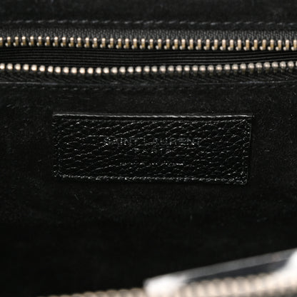 Saint Laurent Grained Calfskin Small Cabas Rive Gauche Black 6 of 9