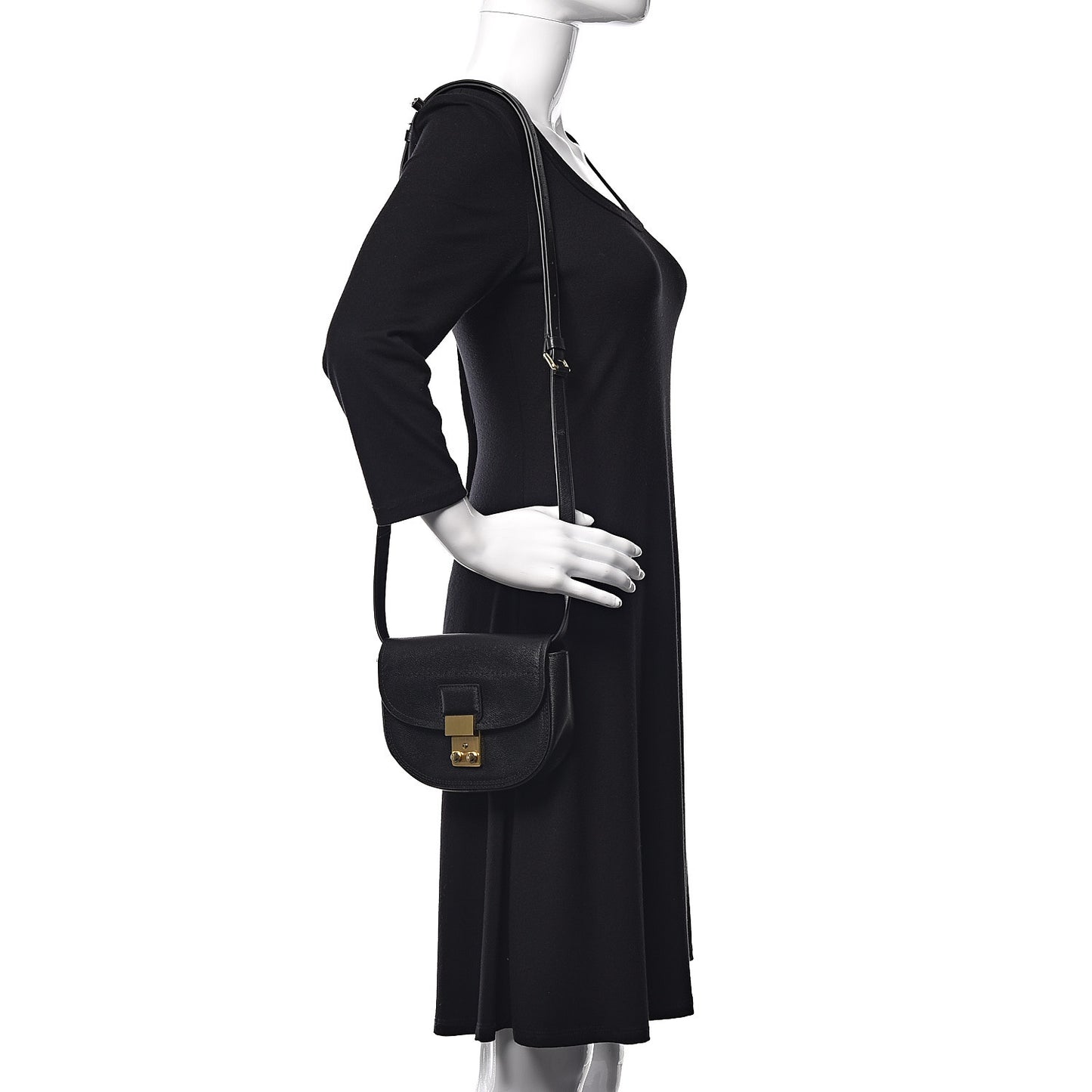 3.1 Calfskin Mini Pashli Saddle Belt Bag Black