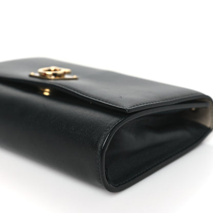 Salvatore Ferragamo Calfskin Gancini Chain Flap Bag Black 9 of 11