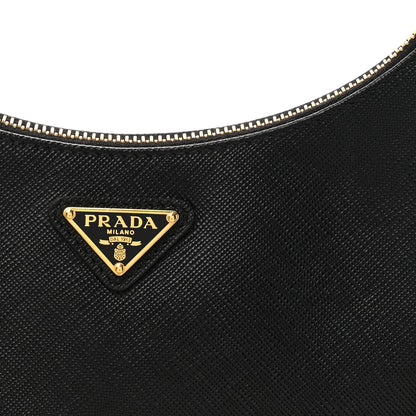 Prada Saffiano Lux Re-Edition 2005 Shoulder Bag Black 7 of 9