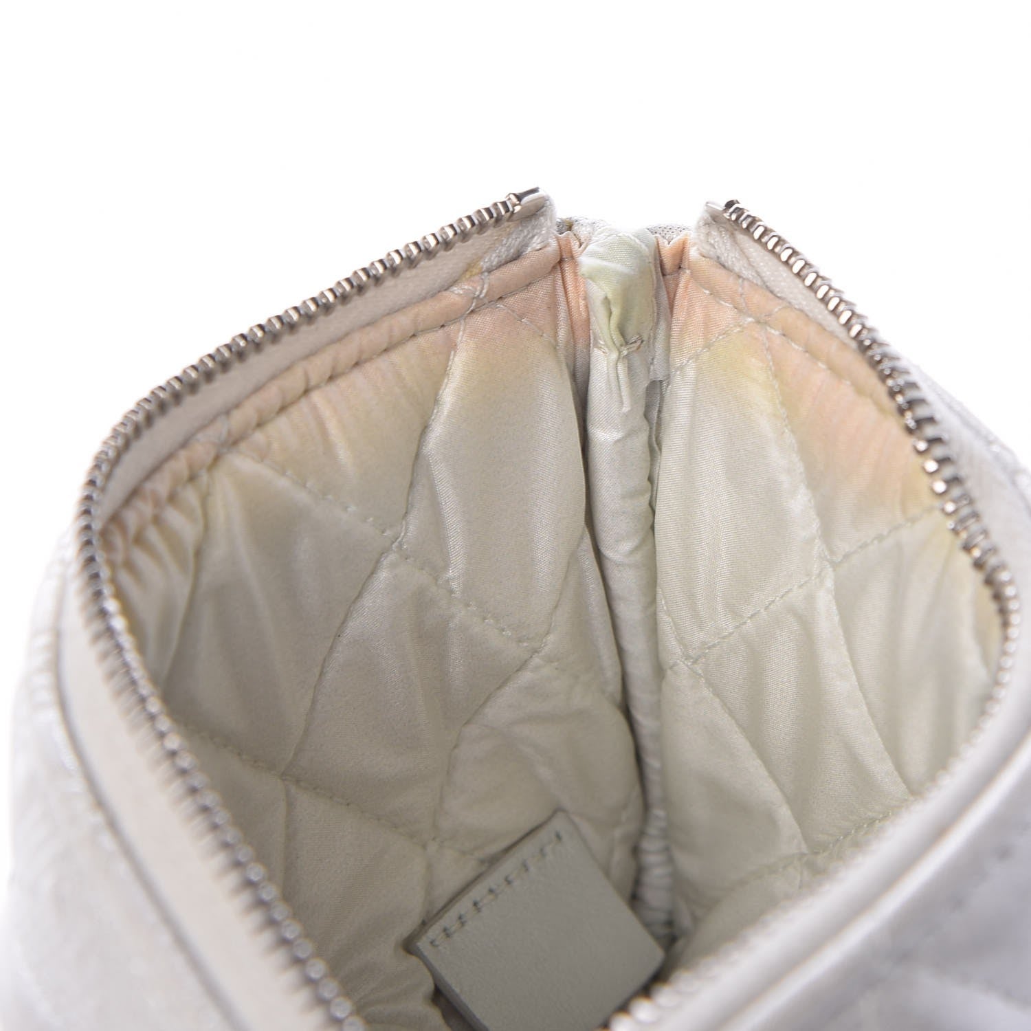 Chanel Metallic Lambskin Star Embossed Coin Purse Case Silver 11 of 12