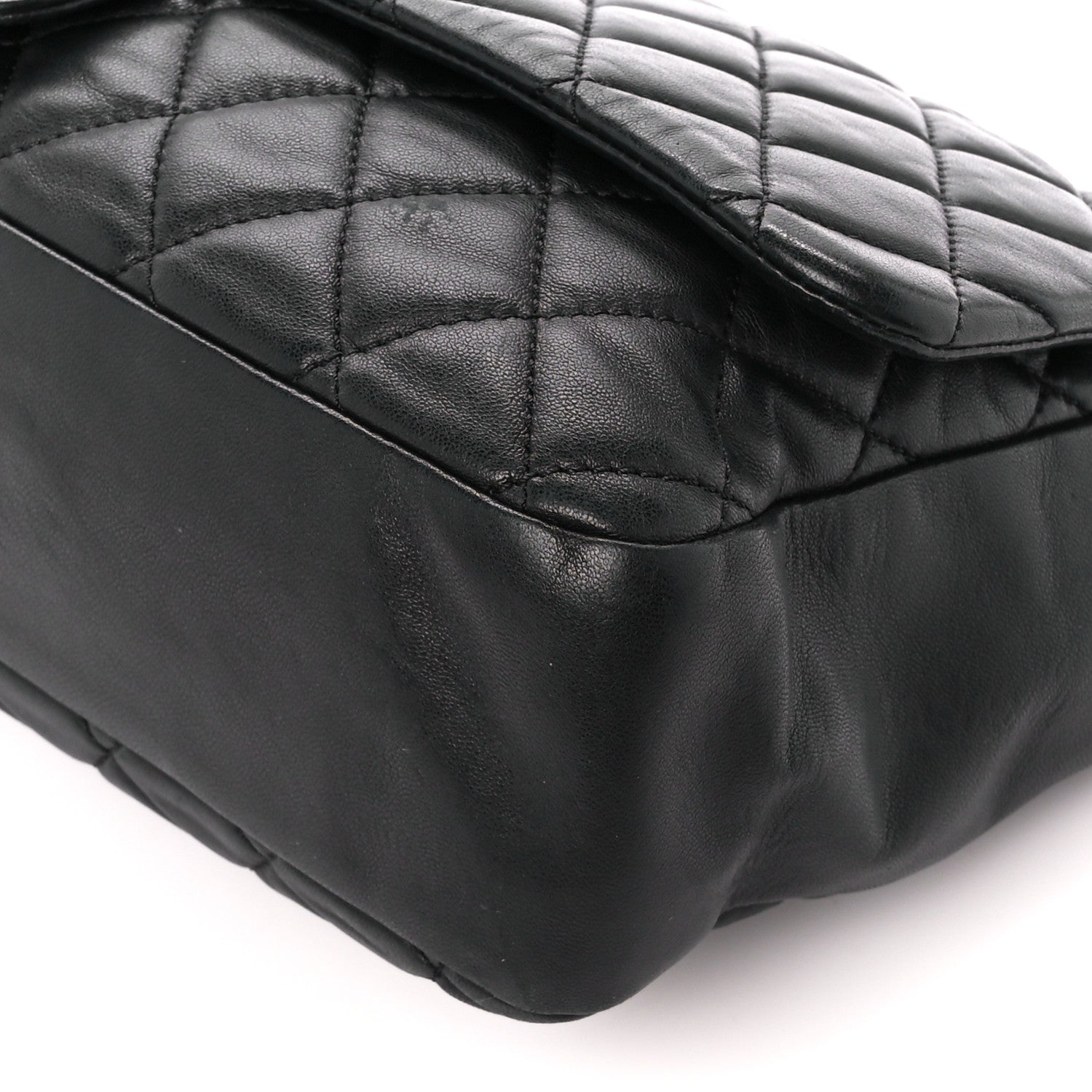 Chanel Lambskin Quilted Jumbo Coco Rain Flap Black 11 of 11