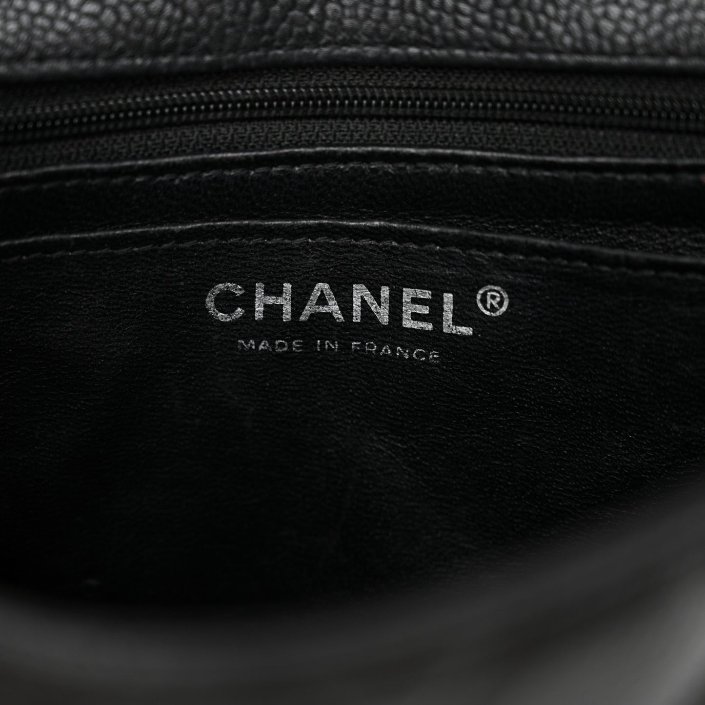 Caviar Quilted Mini Square Flap Black