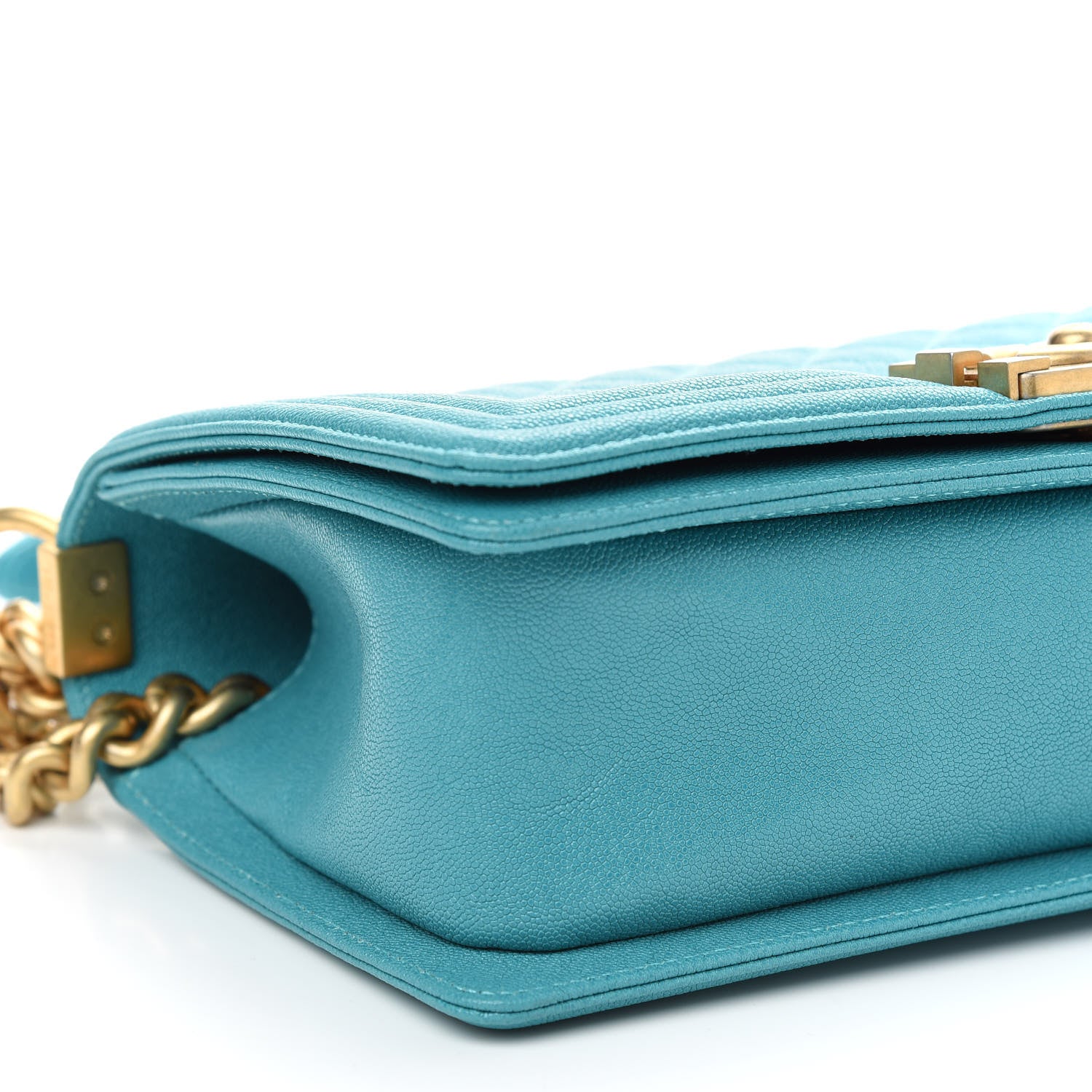 Chanel Caviar Quilted Medium Boy Flap Turquoise 8 of 9