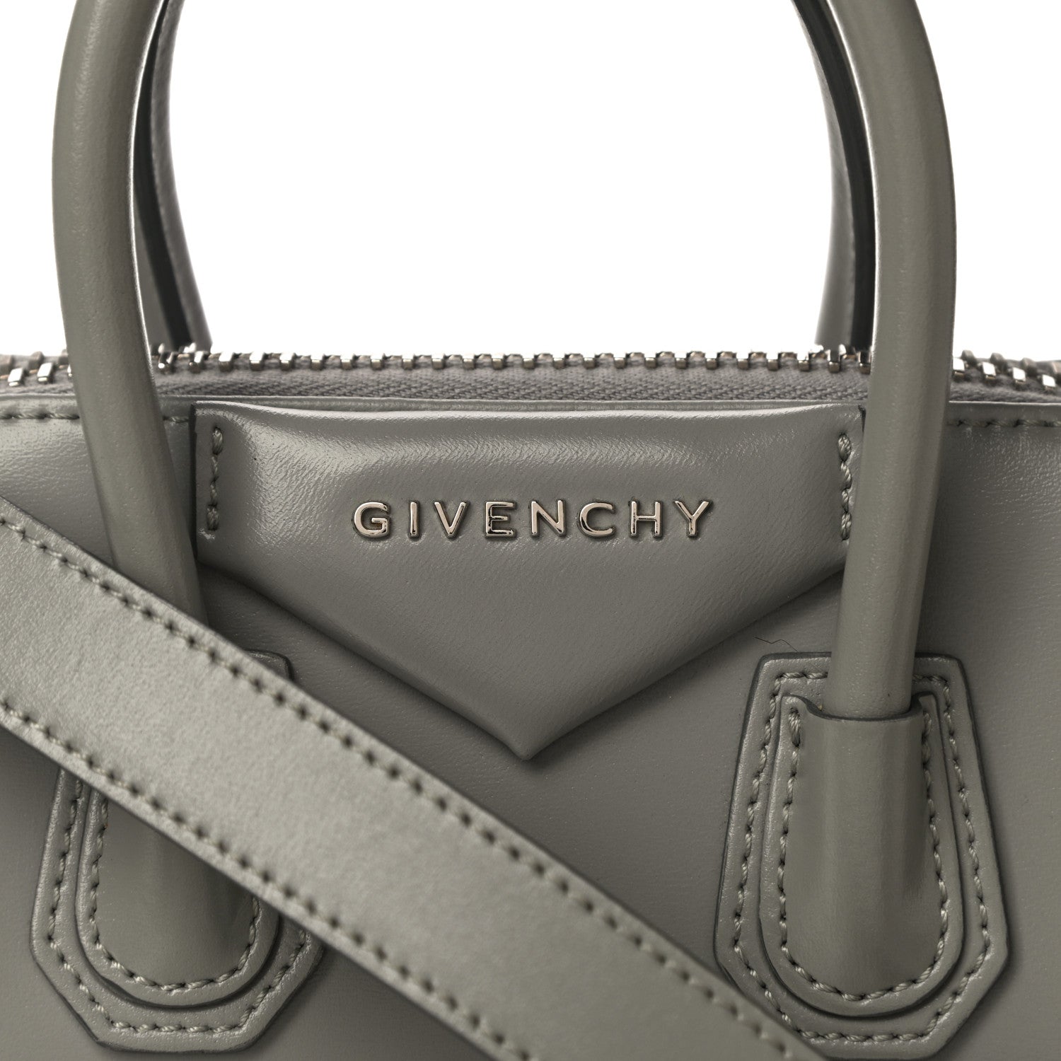 Givenchy Shiny Lord Calfskin Mini Antigona Pearl Grey 8 of 17