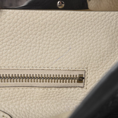 Fendi Cuoio Romano Selleria Bi-Color Large Peekaboo Iconic Satchel Asfalto Latte 10 of 15