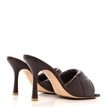 Bottega Veneta Nappa Quilted Rubber Lido Mule Sandals 36.5 Bitter Chocolate 4 of 7