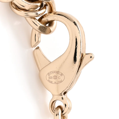Chanel Lambskin Pearl Crystal Chain CC Fancy Belt 80 32 Black Gold 3 of 4