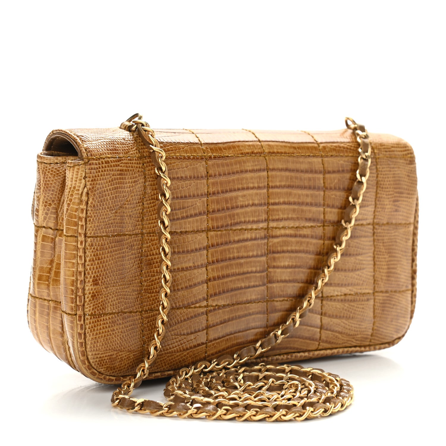 Chanel Lizard Square Quilted Extra Mini Flap Beige 3 of 11