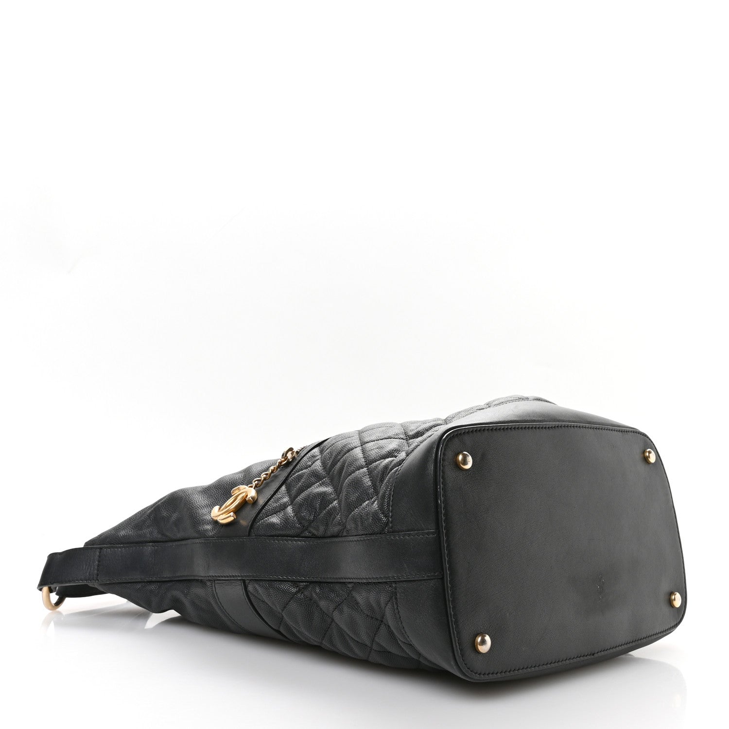 Chanel Caviar Lambskin Quilted Casual Style Hobo Black 4 of 12