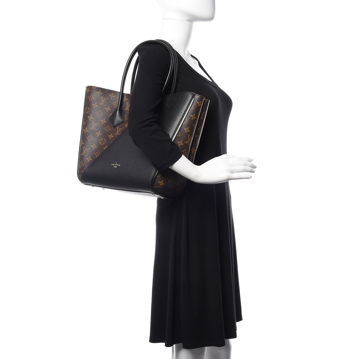 Calfskin Monogram Kimono Tote Black