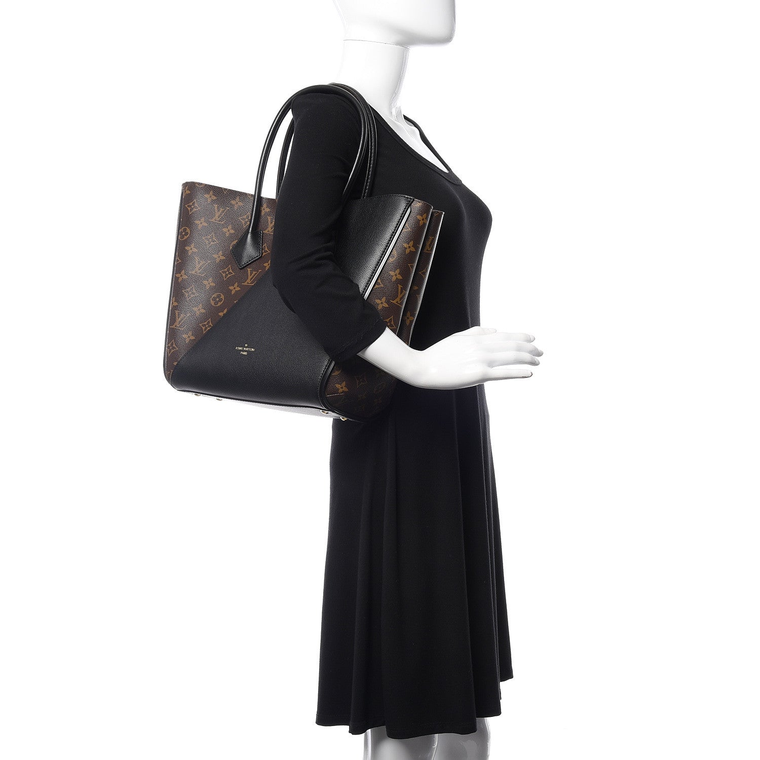 Louis Vuitton Calfskin Monogram Kimono Tote Black 2 of 12