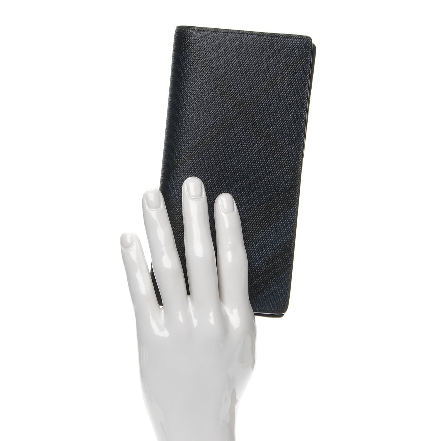 London Check Continental Wallet Navy Black