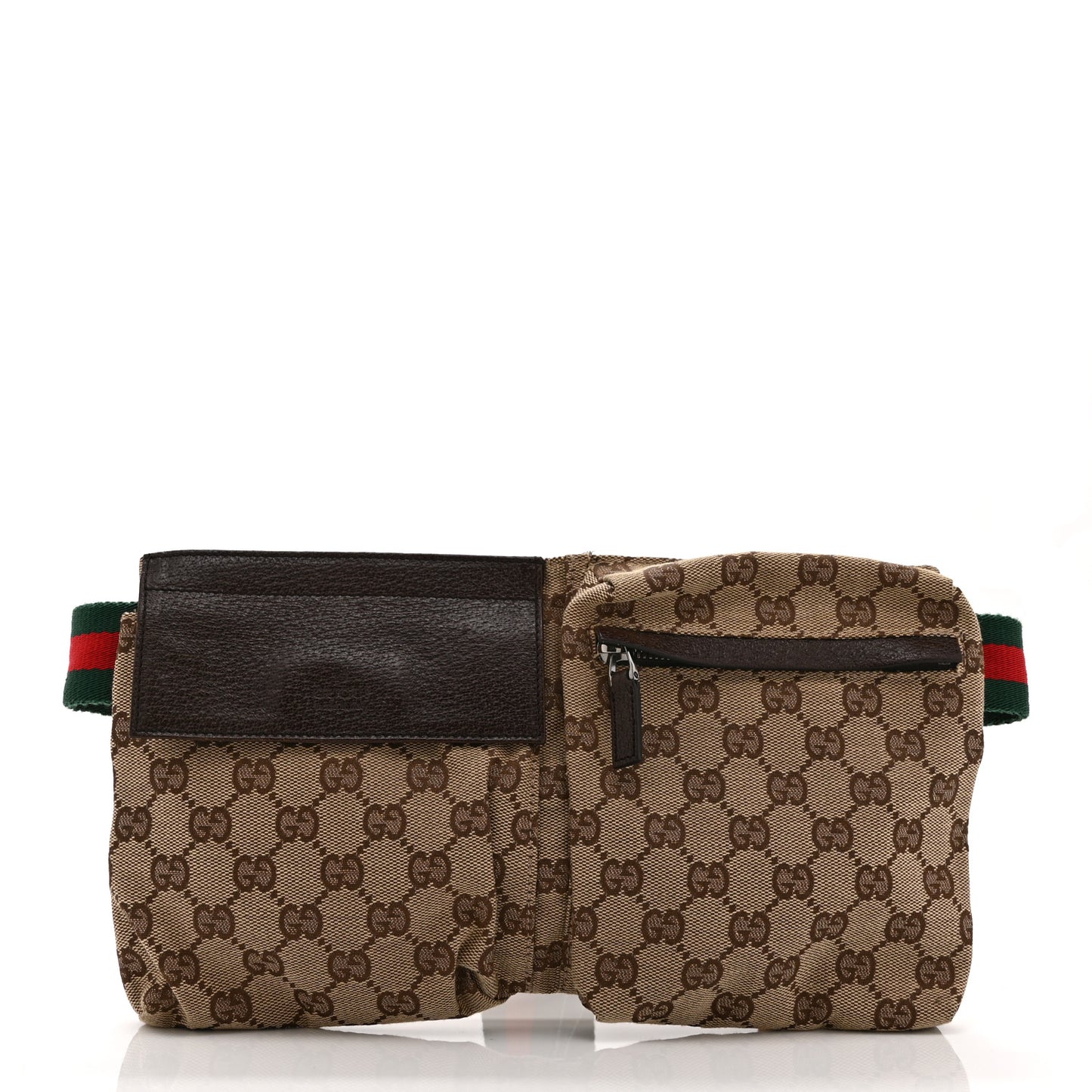 Monogram Web Belt Bag Dark Brown