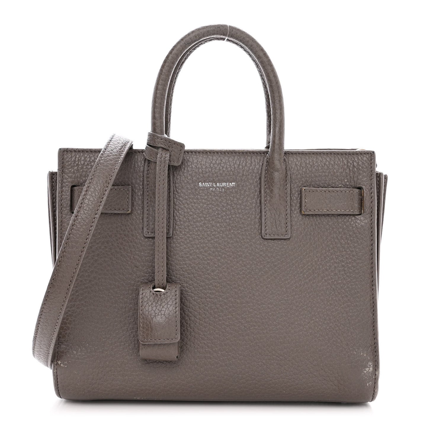 Grained Calfskin Nano Sac De Jour Fog