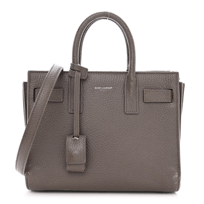 Saint Laurent Grained Calfskin Nano Sac De Jour Fog 1 of 21