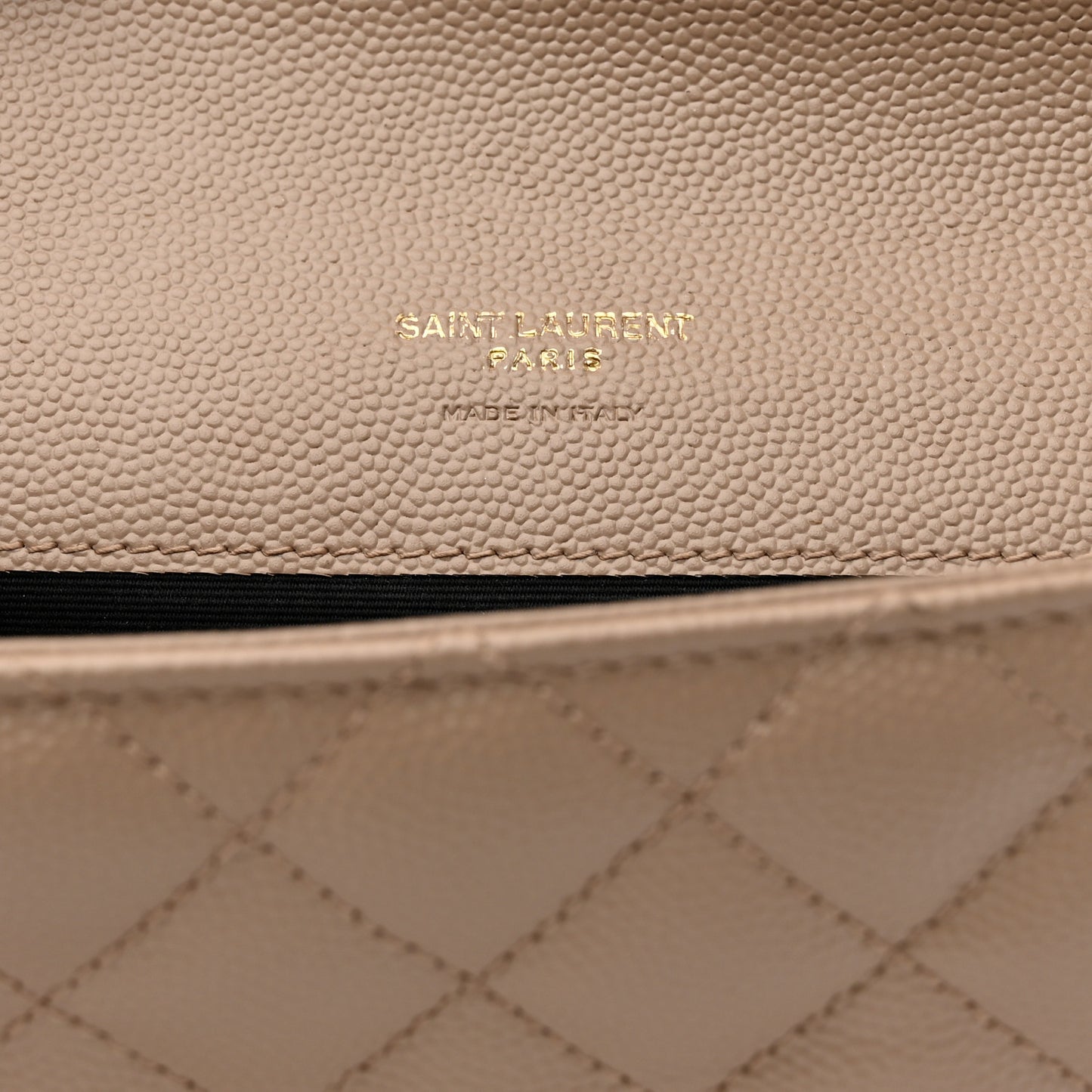 Grain De Poudre Textured Mixed Matelasse Triquilt Monogram Clutch Dark Beige