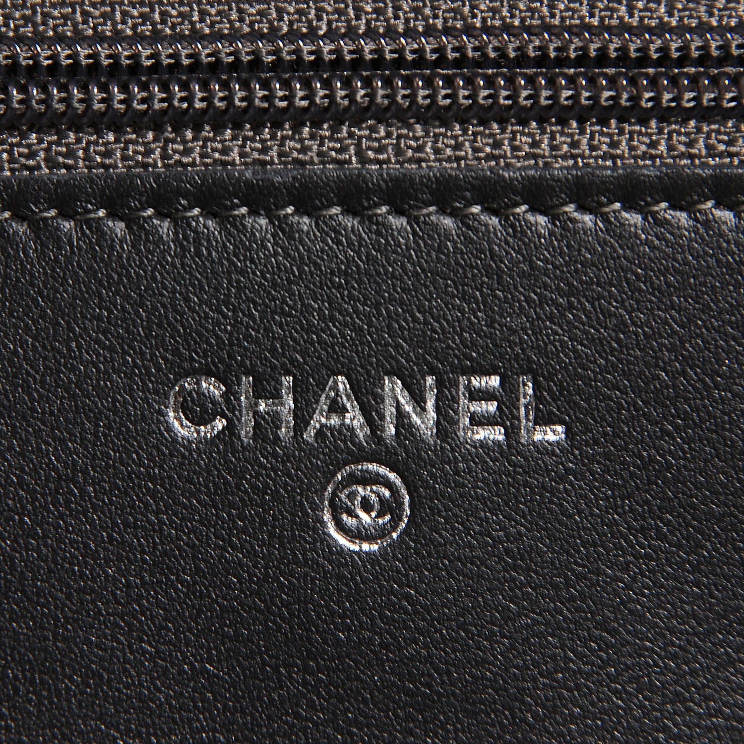 Chanel Lambskin Quilted Wallet On Chain WOC Dark Grey 6 of 9
