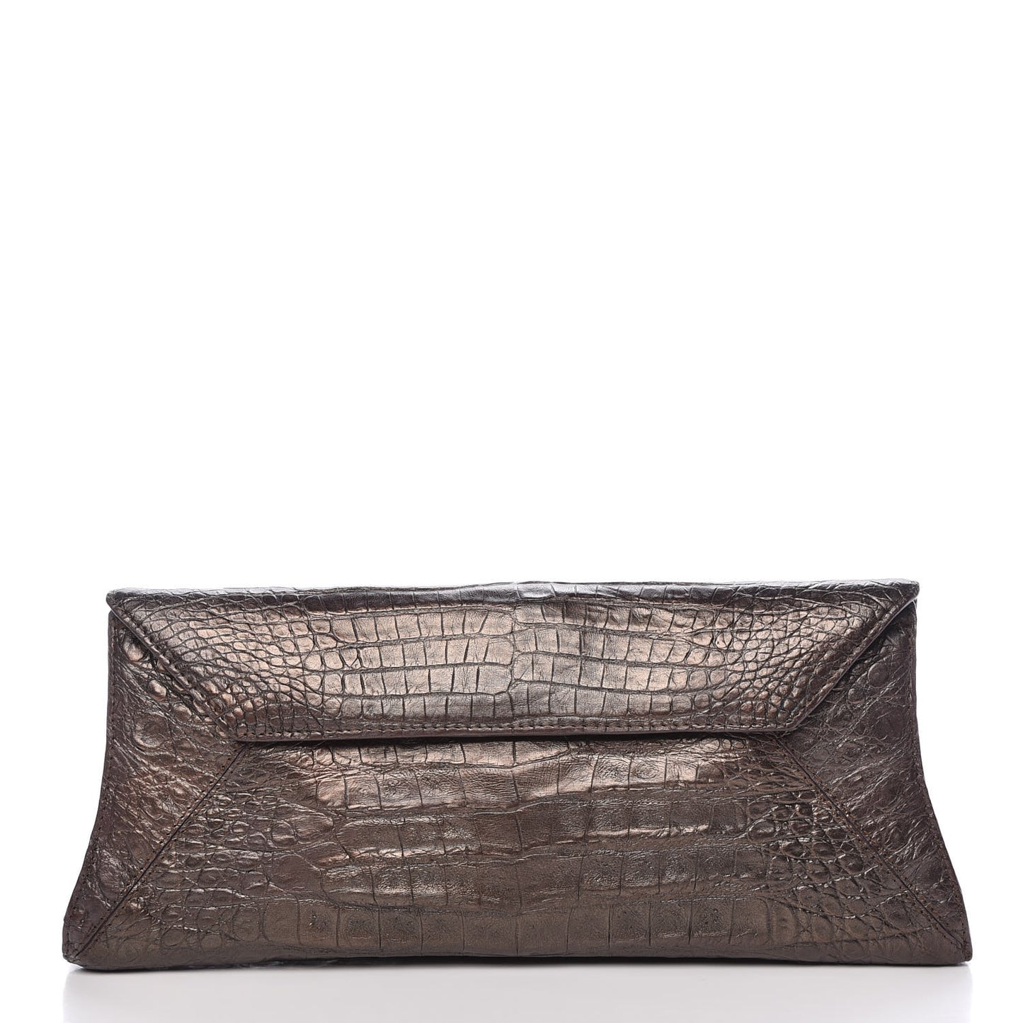 Crocodile Clutch Bronze