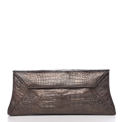 Nancy Gonzalez Crocodile Clutch Bronze 1 of 9