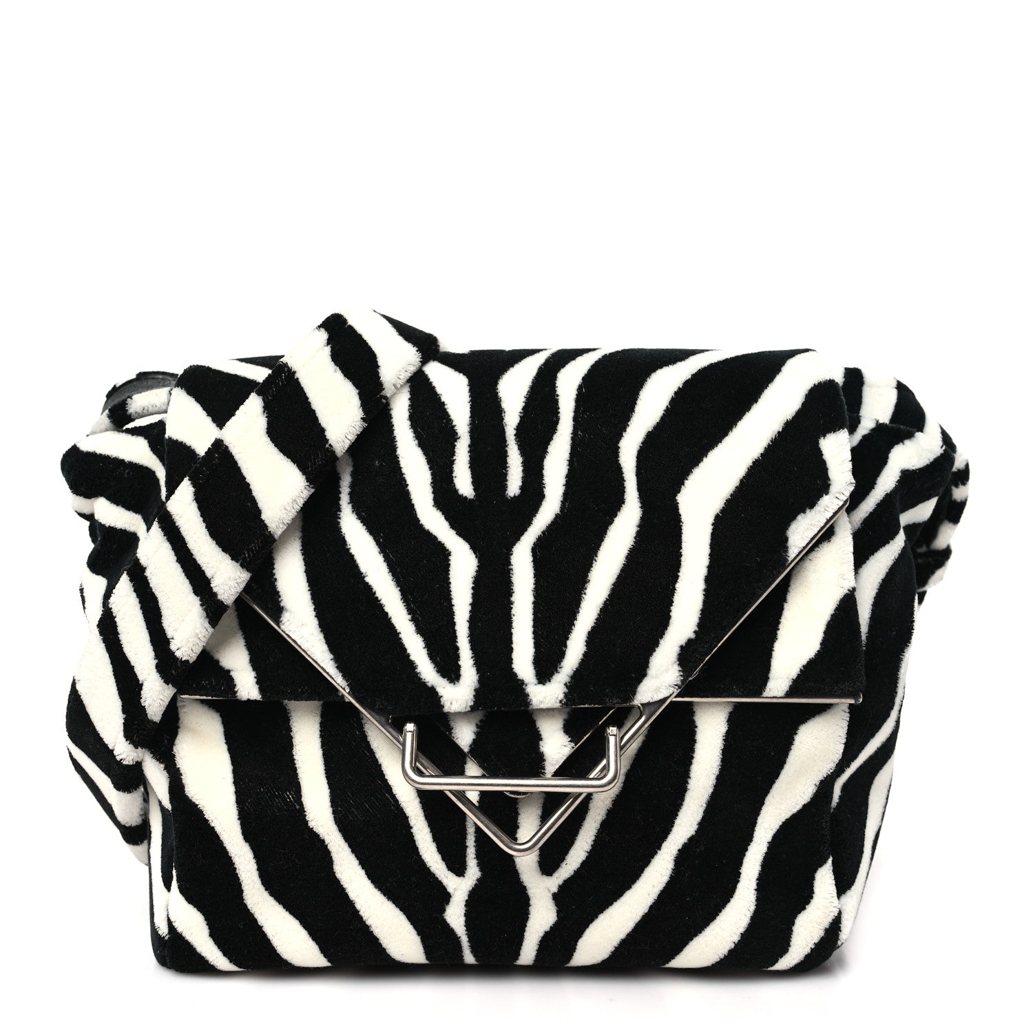 Bottega Veneta Tufted Zebra Clip Bag Black White 1 of 10