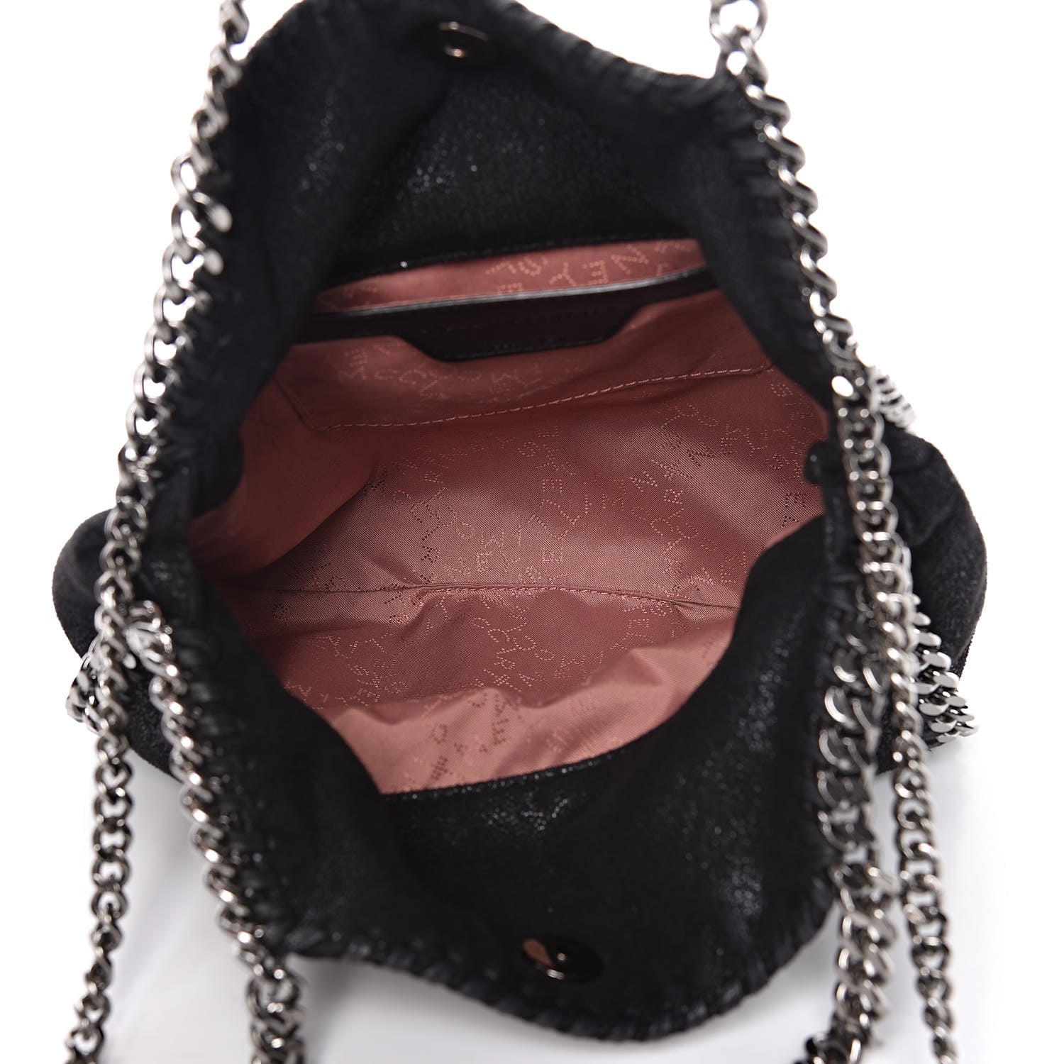Stella McCartney Shaggy Deer Mini Falabella Fold Over Tote Black 6 of 10