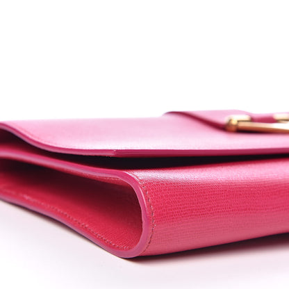 Saint Laurent Textured Calfskin Y Ligne Clutch Fuchsia 8 of 10