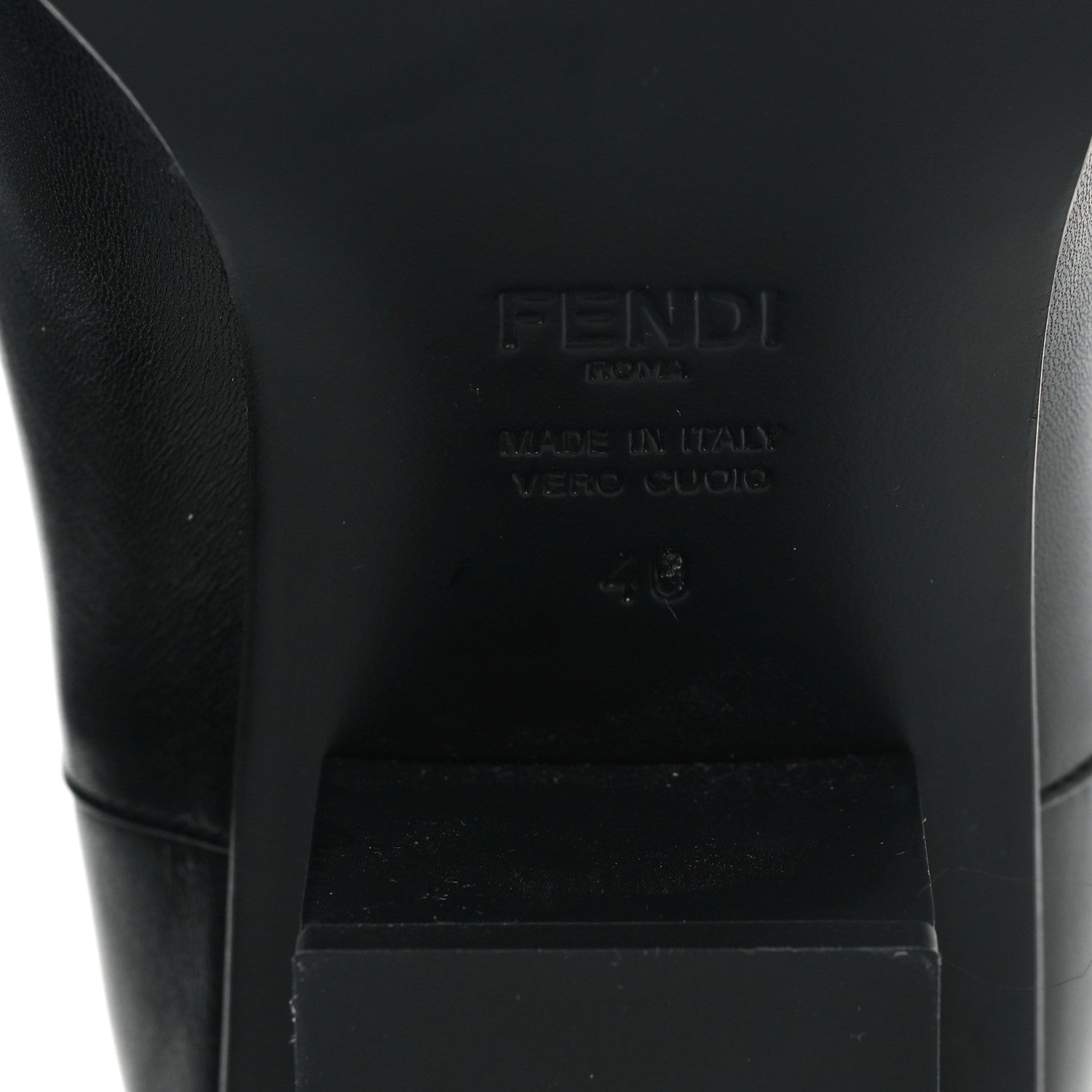 Fendi Vitello Nappa FF Cutout Baguette 45mm Ankle Boots 40 Black 6 of 8