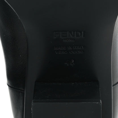 Fendi Vitello Nappa FF Cutout Baguette 45mm Ankle Boots 40 Black 6 of 8