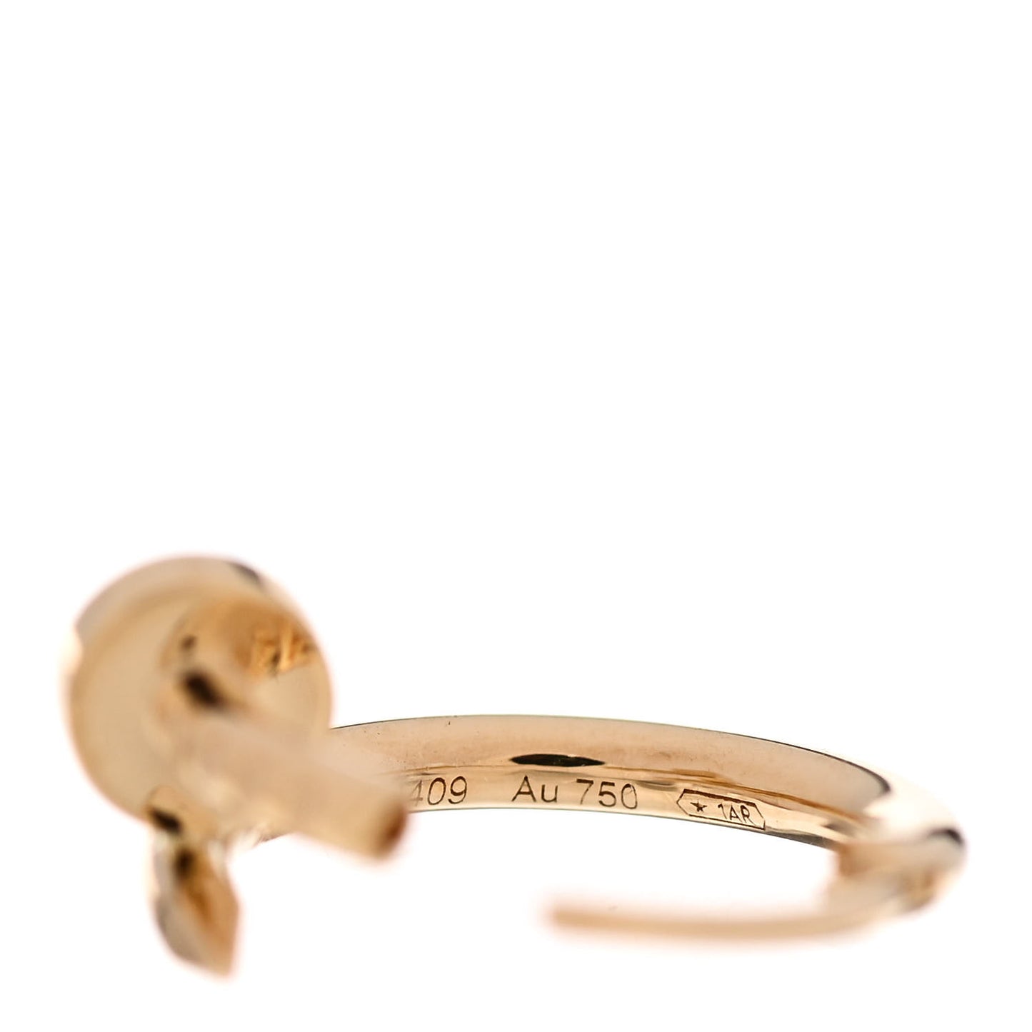 18K Yellow Gold Juste Un Clou Hoop Earrings