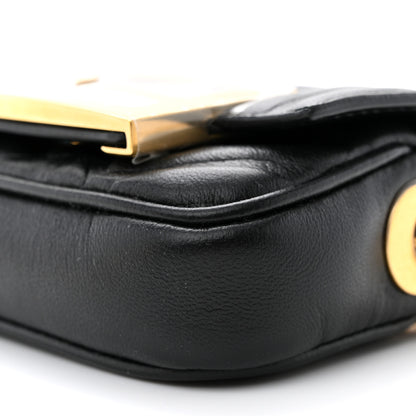 Fendi Nappa Matisse FF Embossed Nano Chain Baguette Black 9 of 9