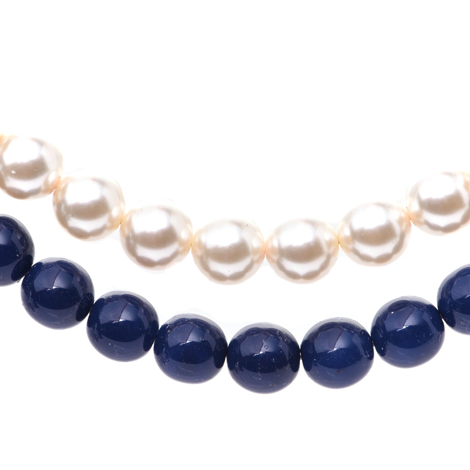 Chanel Pearl CC Long Necklace Pearly White Blue 13 of 14