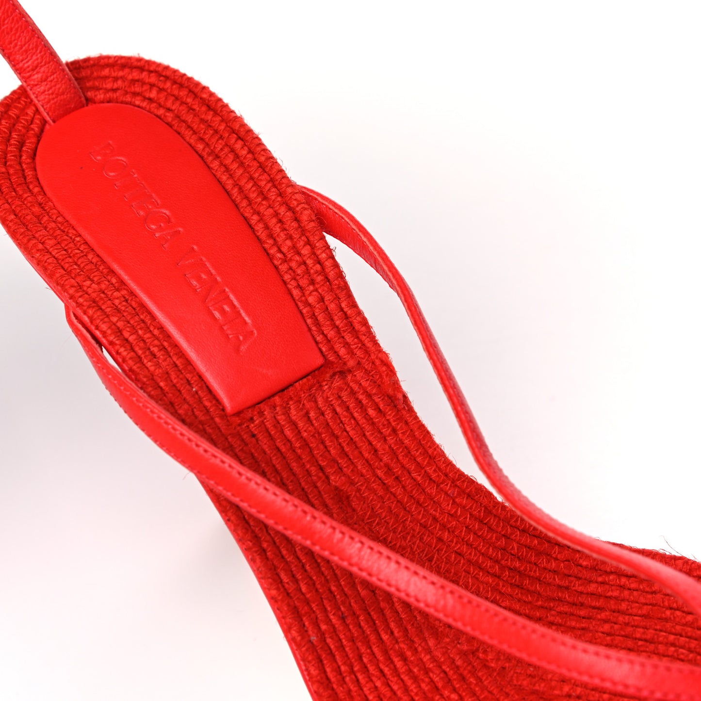Nappa Rope Stretch Multi Strap 90mm Sandals 39.5 Tomato