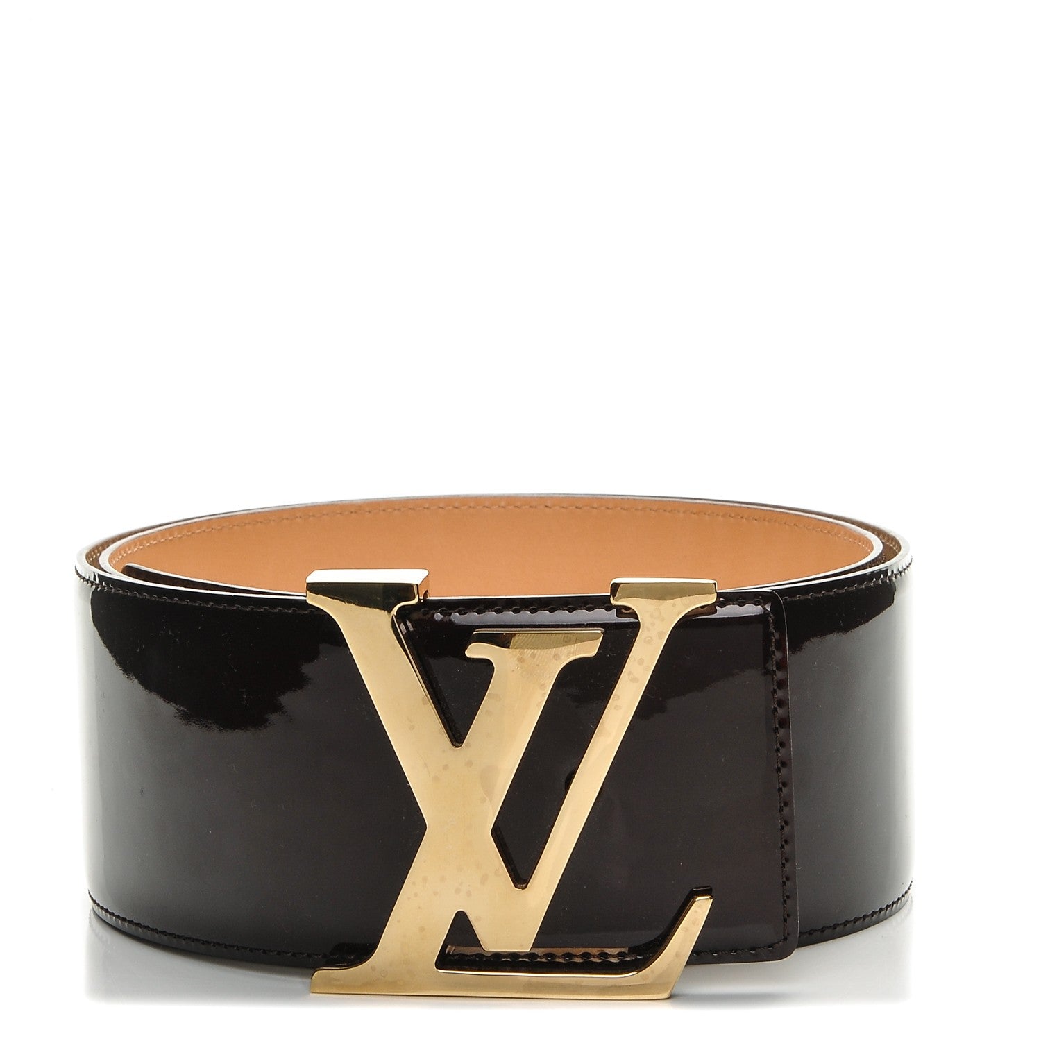 Louis Vuitton Patent LV Facettes Belt 85 34 Amarante 1 of 7