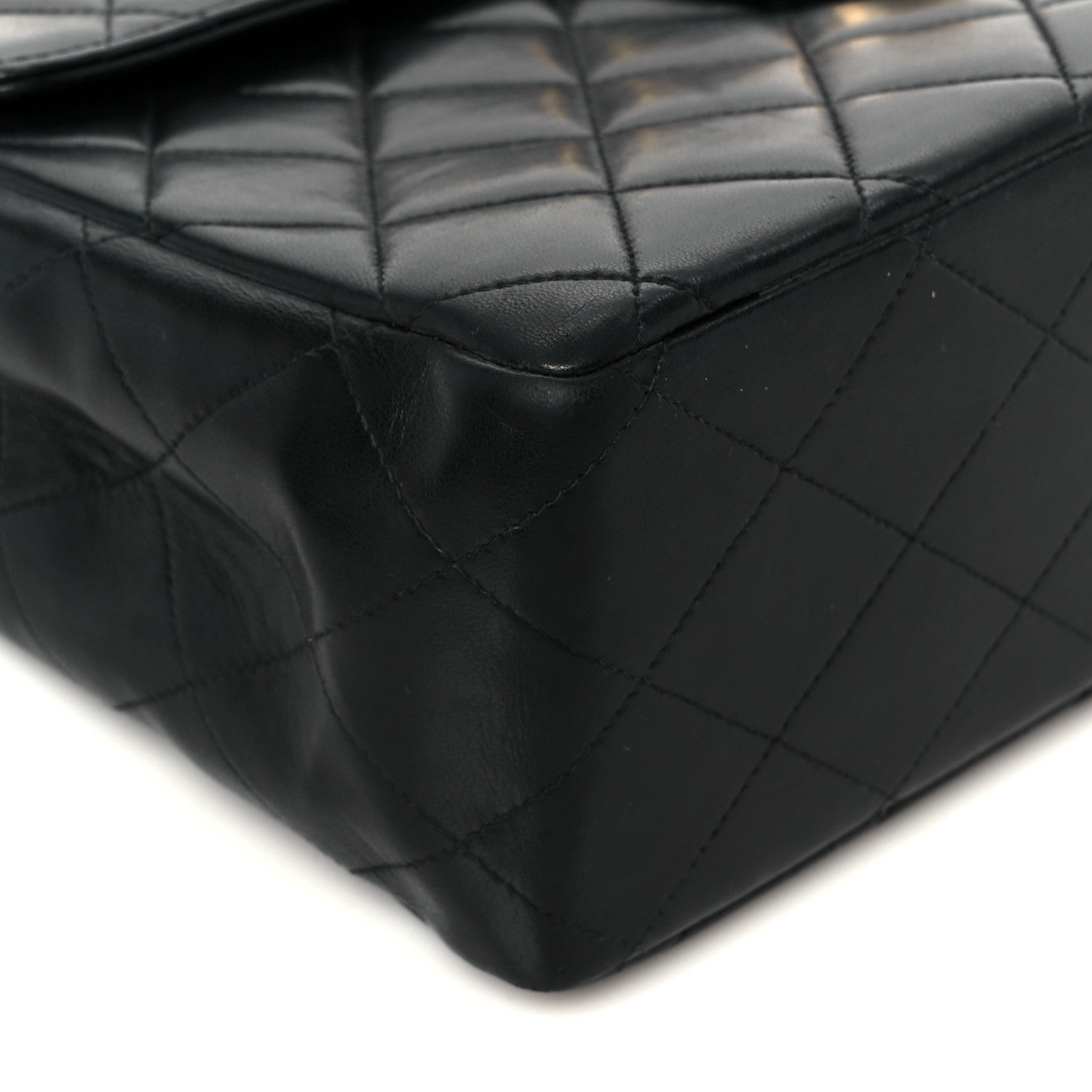 Chanel Lambskin Quilted XL Jumbo Single Flap Black 10 of 11