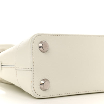 Balenciaga Grained Calfskin XXS Ville Top Handle Bag White Black 8 of 16